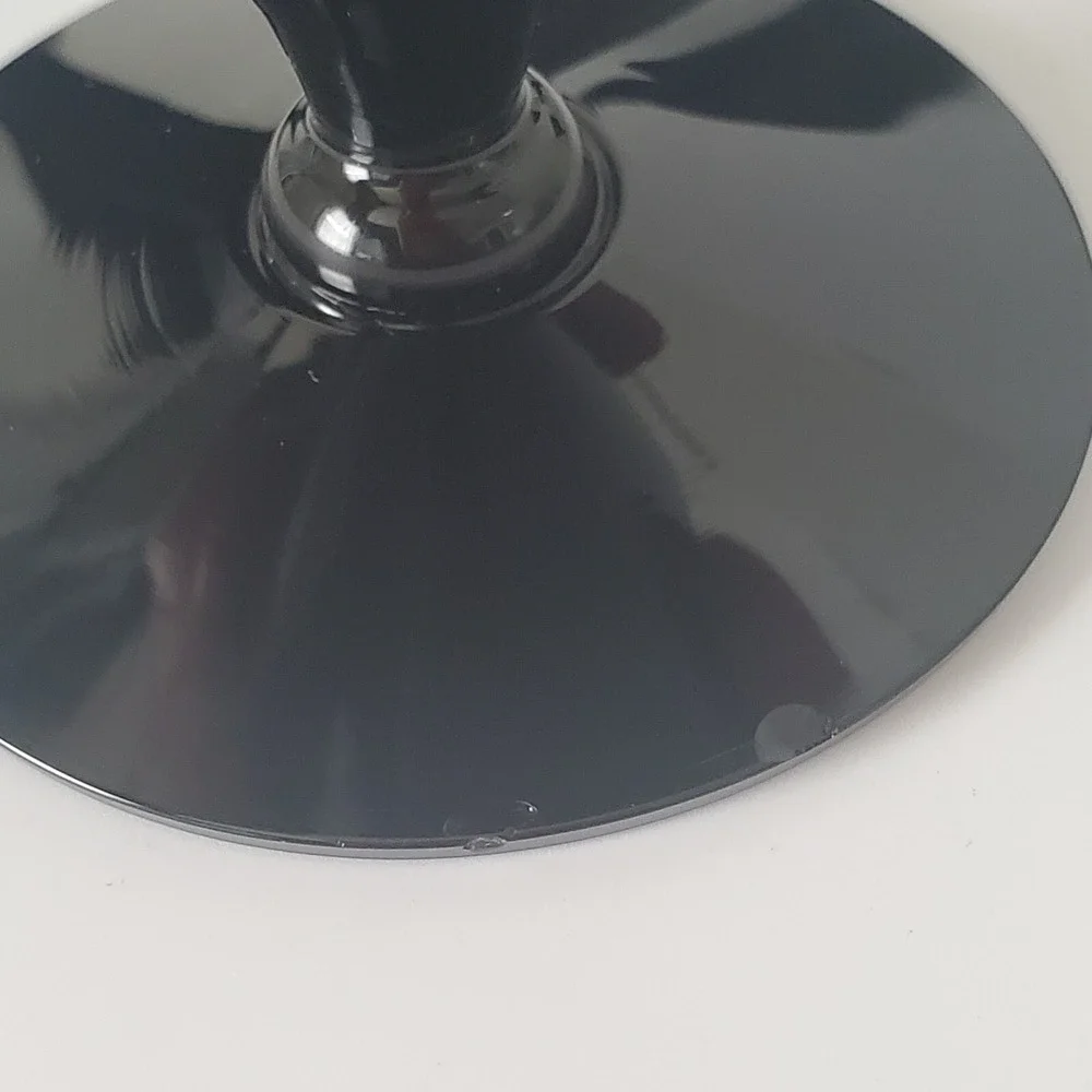 6 Reizart Jet Black Liquor Cocktail Glasses Mid Century Modern 1958 Cone #7160